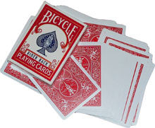 Double Back Bicycle Red/Red, Gaffed Cards