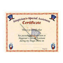 Magician’s Special Assistant Certificate